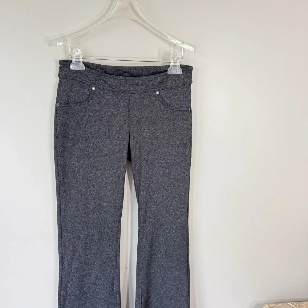 Athleta Odyssey Bettona Classic Flare Pants Gray Heathered Small Tall New